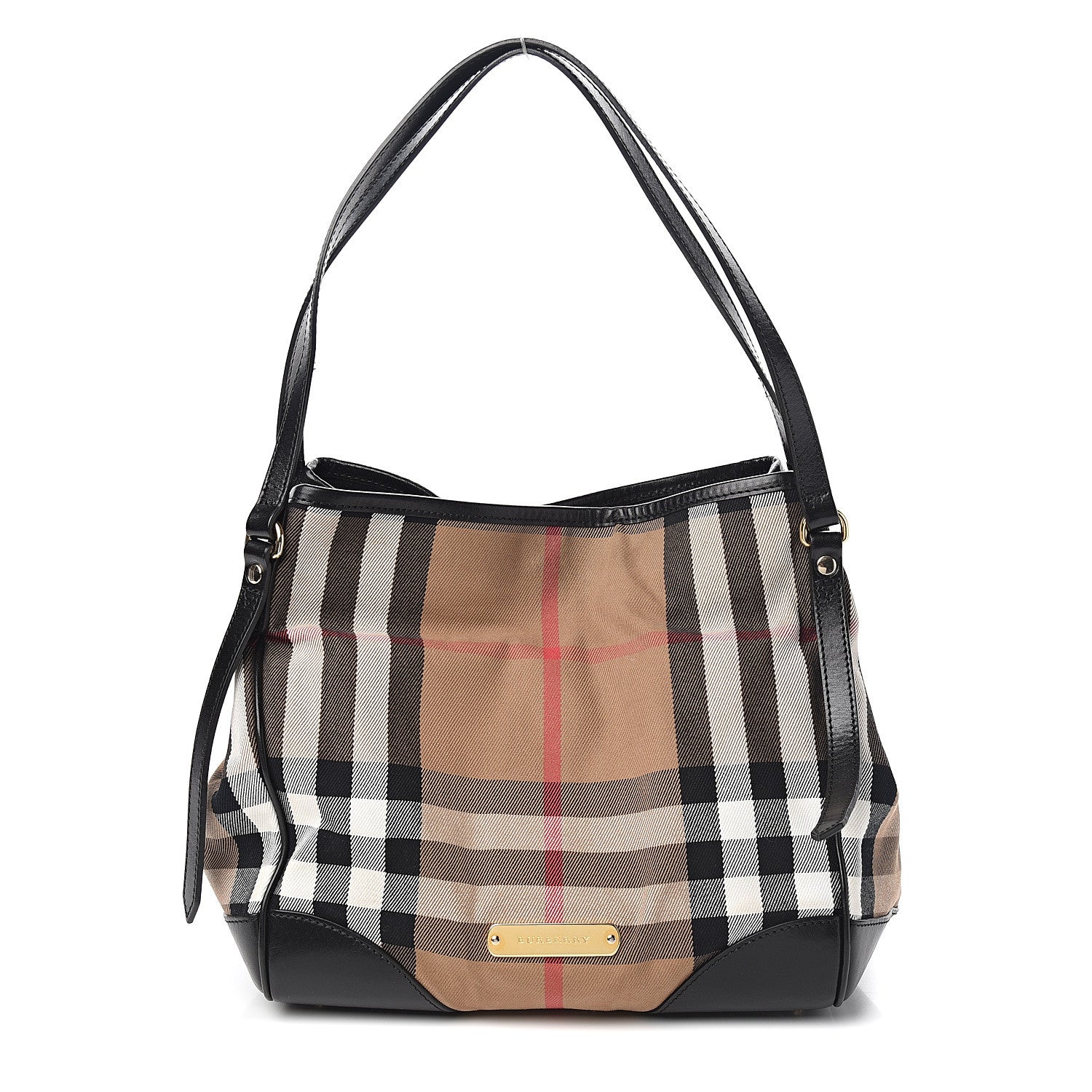Burberry House Check Small Canterbury Tote Black 1 of 11