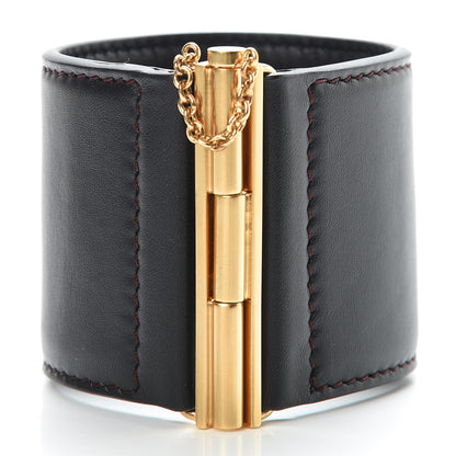 Chanel Calfskin CC Medallion Wide Cuff Black 3 of 6