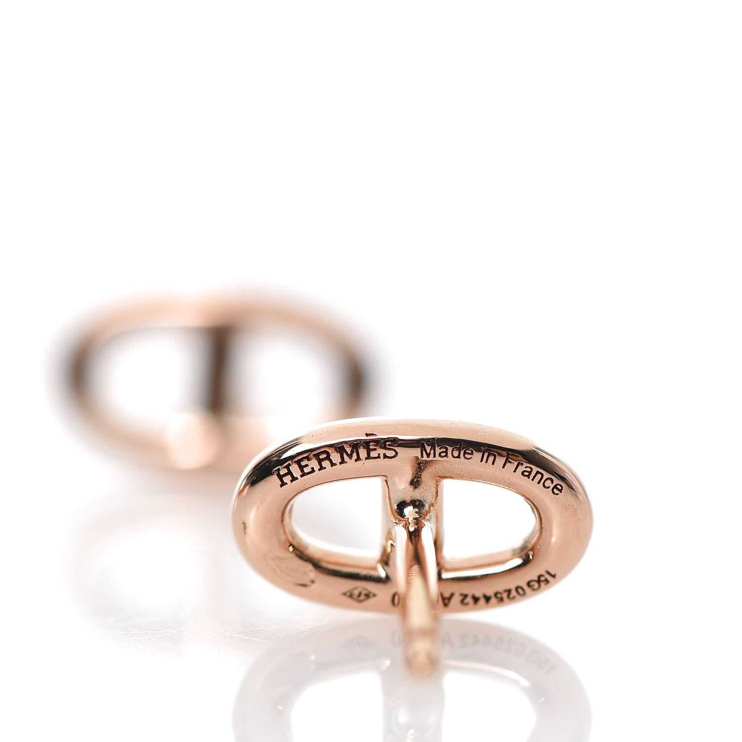 Hermes 18K Rose Gold TPM Farandole Stud Earrings 4 of 5