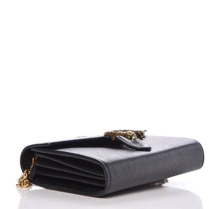Gucci Calfskin Garden Dionysus Chain Wallet Black 4 of 7
