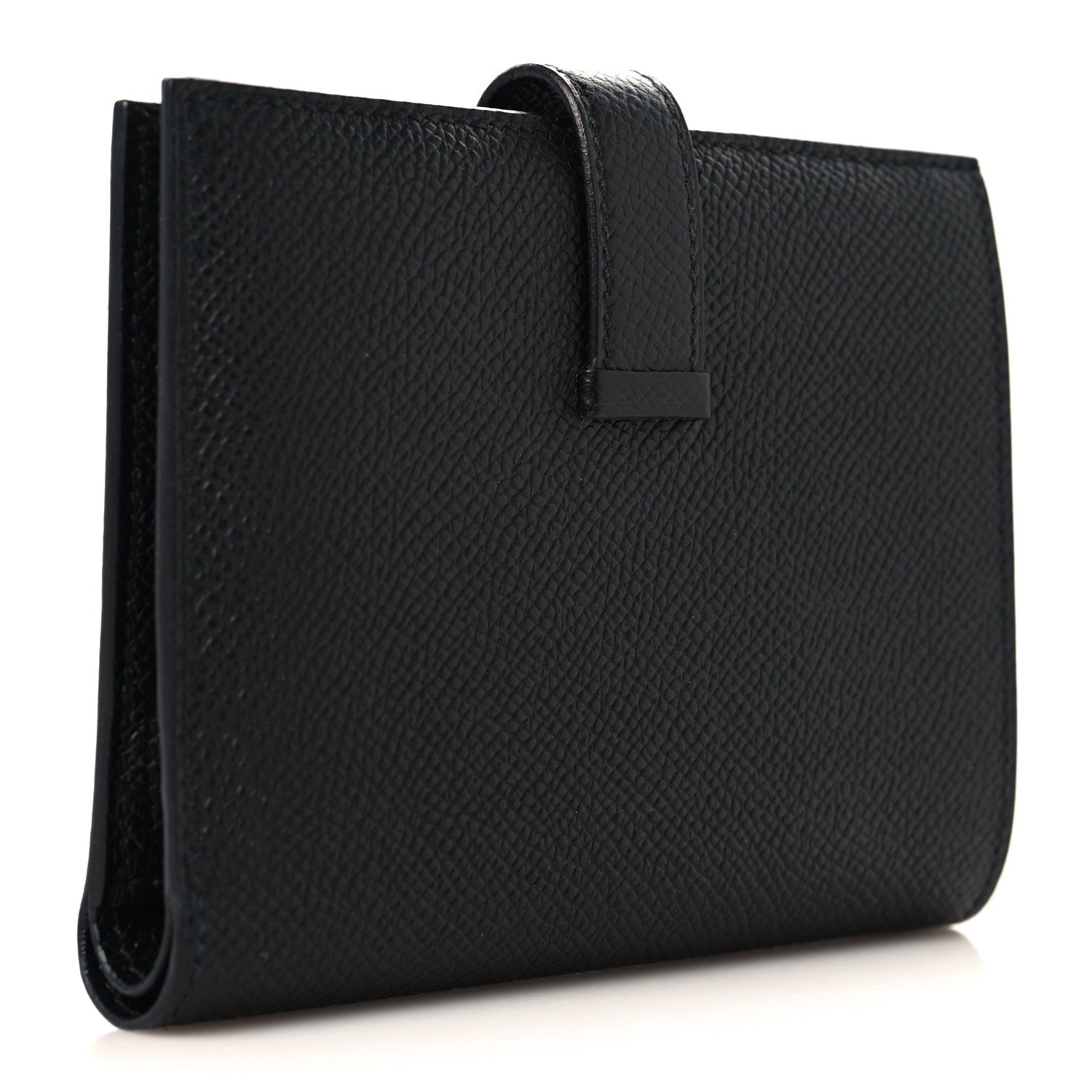 Hermes Epsom Bearn Compact Wallet Black 3 of 8