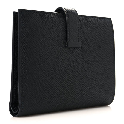 Hermes Epsom Bearn Compact Wallet Black 3 of 8