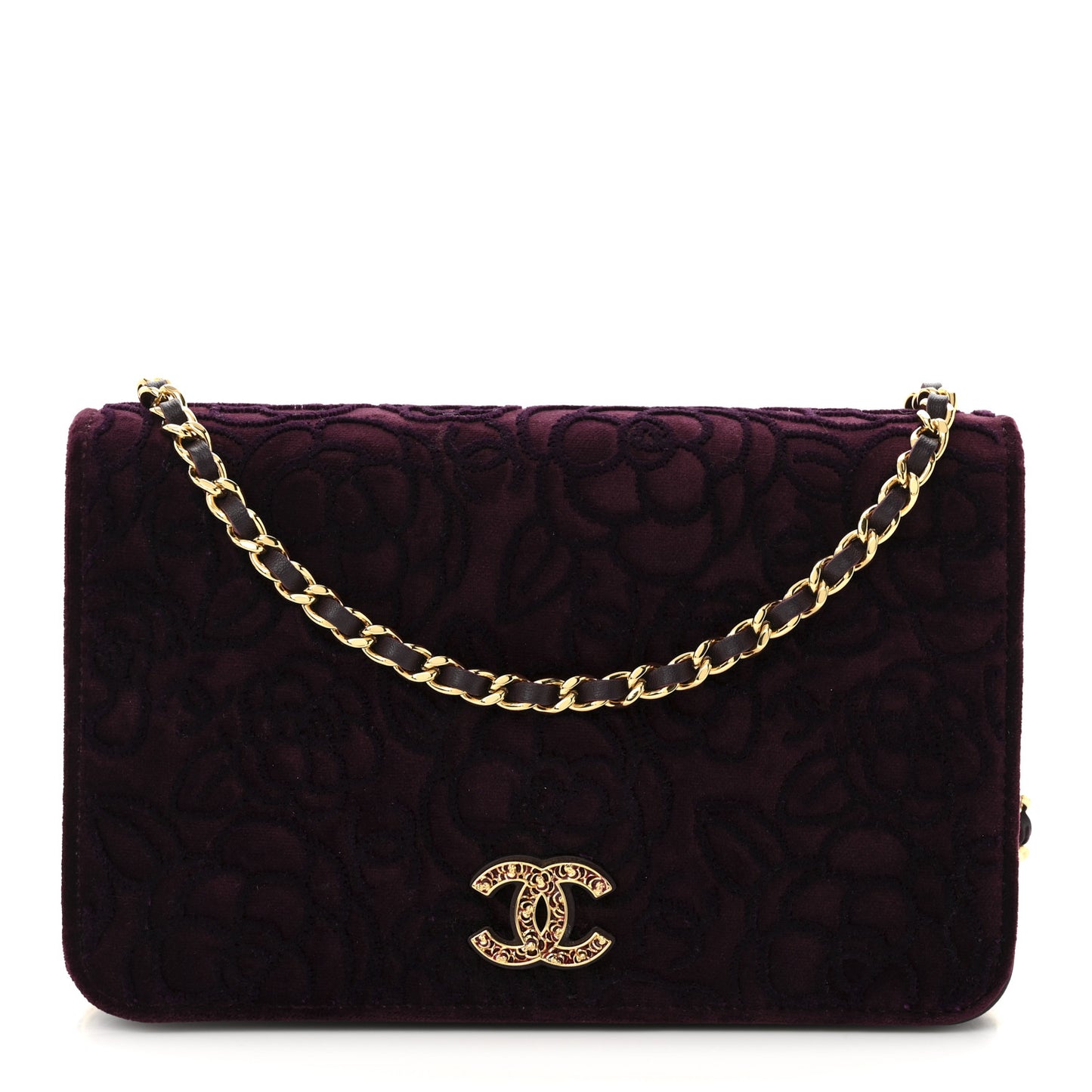 Velvet Metiers D'Art Wallet On Chain WOC Burgundy