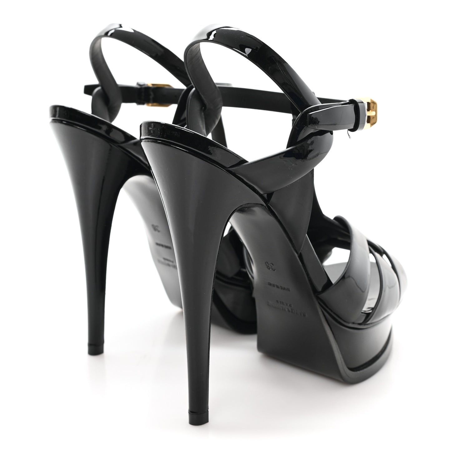 Patent Tribute 105 Platform Sandals 36 Black
