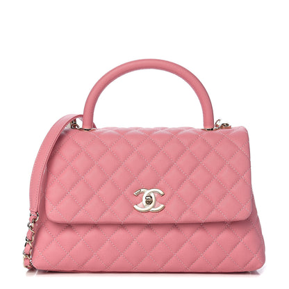 Chanel Caviar Quilted Small Coco Handle Flap Light Pink 1 of 10