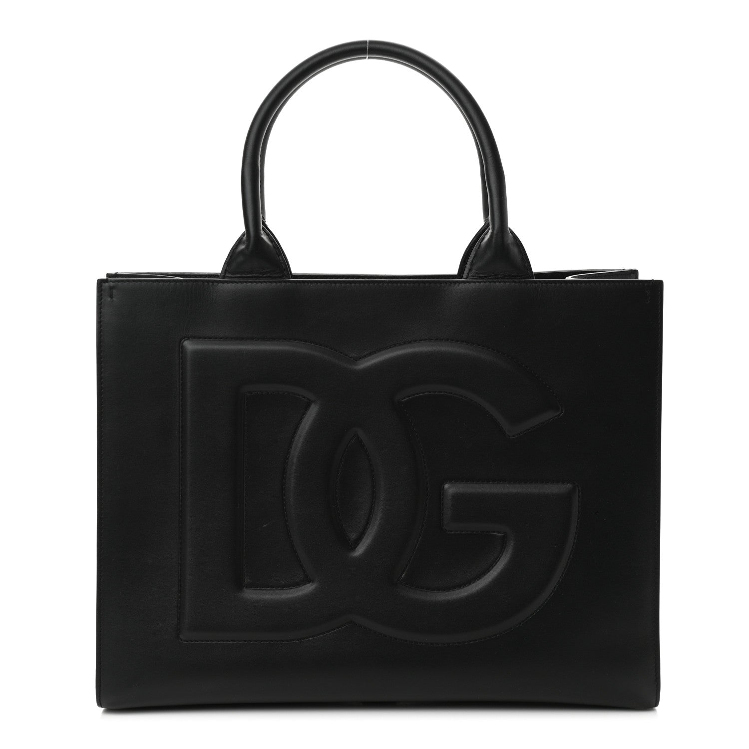 Dolce & Gabbana Calfskin Medium DG Daily Shopper Tote Black 1 of 10