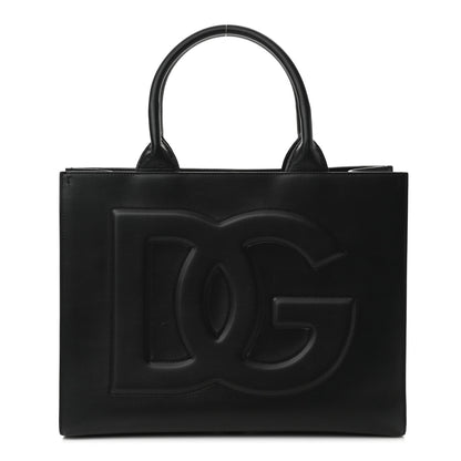 Dolce & Gabbana Calfskin Medium DG Daily Shopper Tote Black 1 of 10