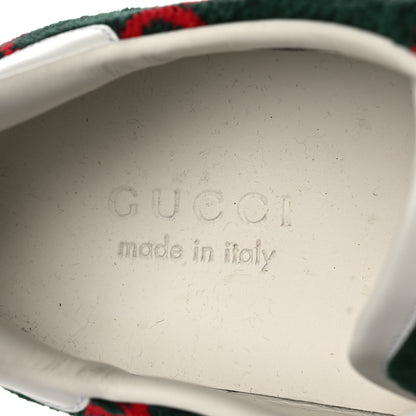 Gucci Covered Wool Big GG Monogram Mens Sneakers 9 Green Red 7 of 8