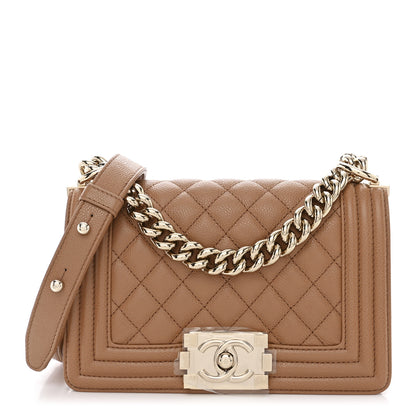Chanel Caviar Quilted Small Boy Flap Brown 1 of 11