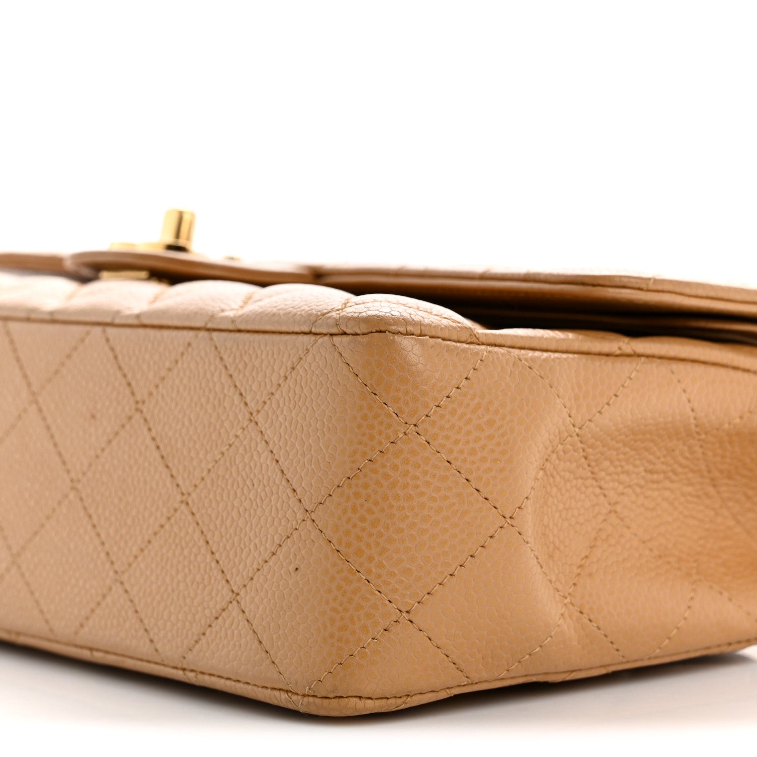 Chanel Caviar Quilted Medium Double Flap Beige 10 of 13