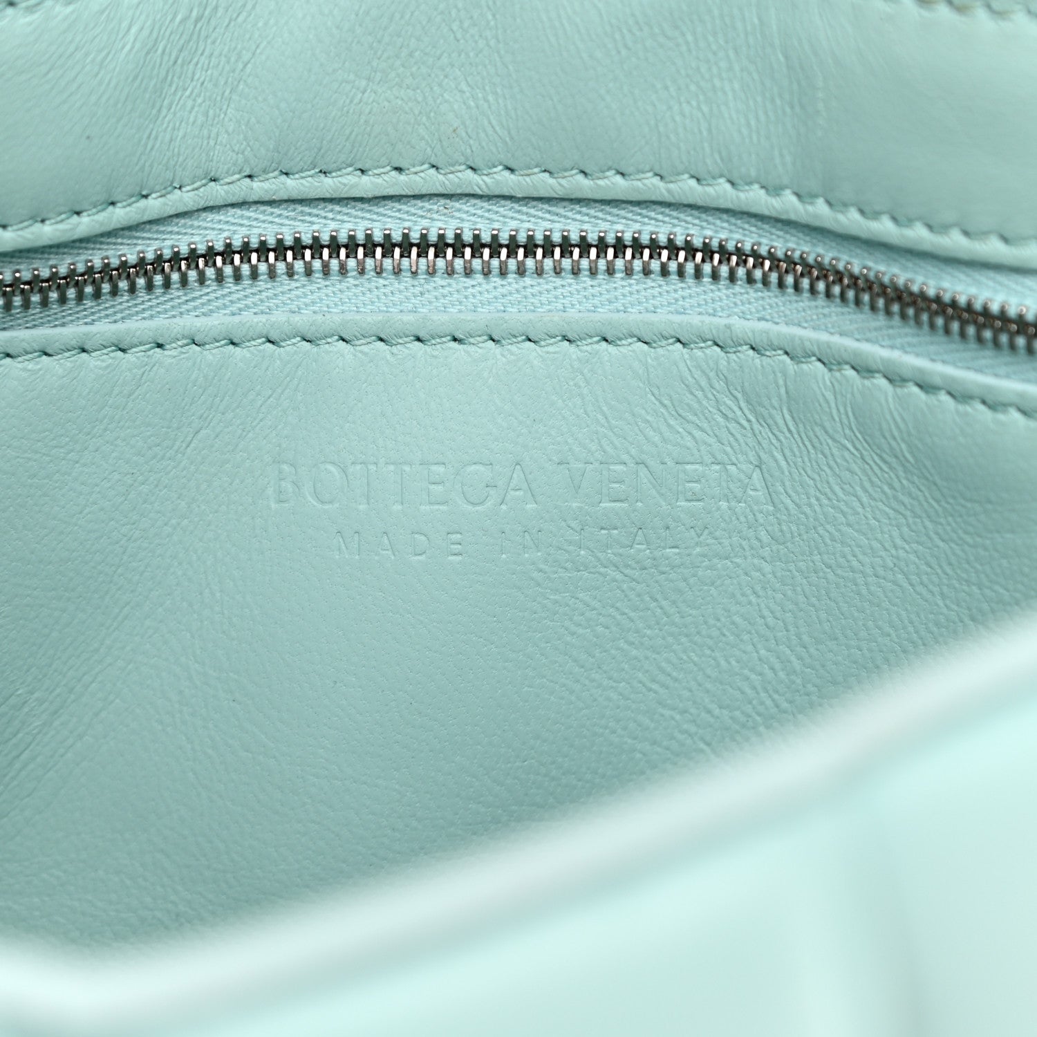 Bottega Veneta Lambskin Maxi Intreccio Padded Chain Cassette Crossbody Bag Spearmint 6 of 9