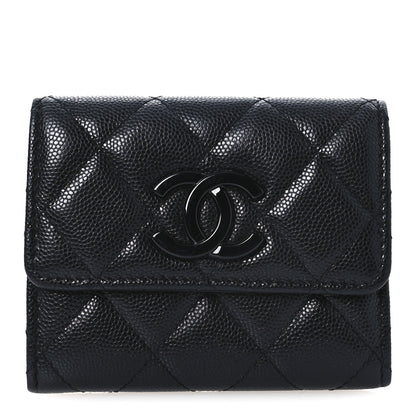 Chanel Caviar Quilted Flap Card Holder So Black 1 of 9