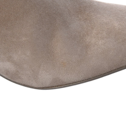Chanel Suede Calfskin High Boots 38 Light Beige 9 of 10