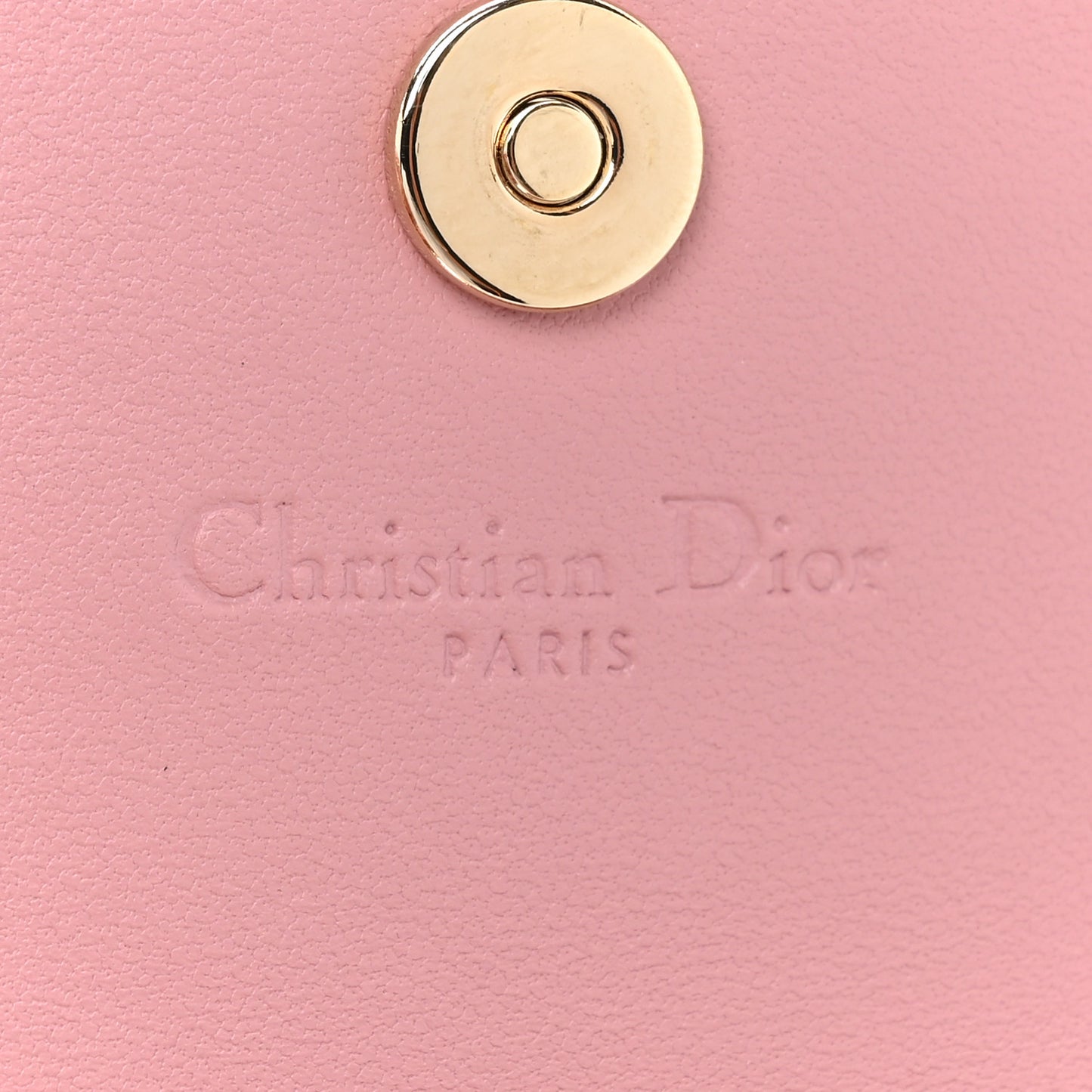 Lambskin Cannage Miss Dior Glycine Wallet Pink