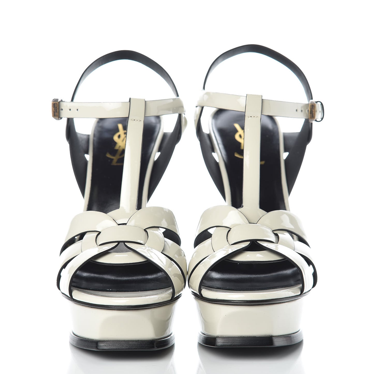 Patent Tribute 105 Platform Sandals 39.5 Ivory