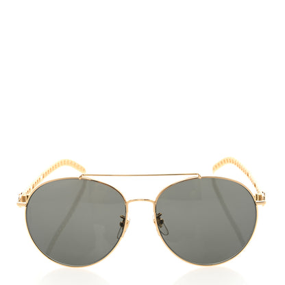 Gucci Aviator Charm Chain Sunglasses GG0725S Black 2 of 8
