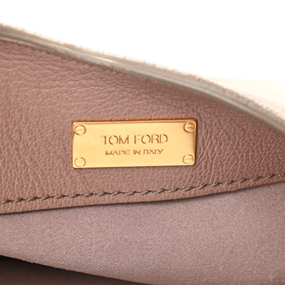 Tom Ford Suede Large Alix Padlock Zip Shoulder Bag Blush Nude 7 of 10
