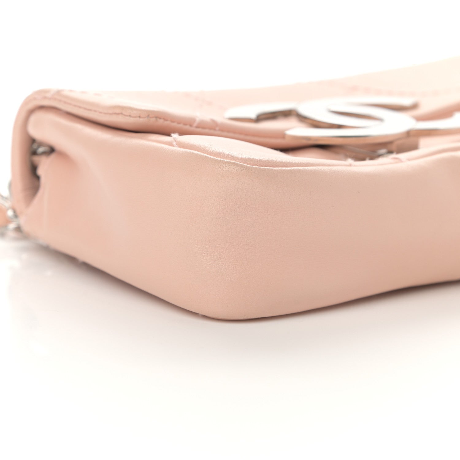 Chanel Lambskin Diamond Stitched CC Flap Pink 8 of 15