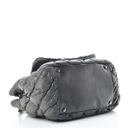 Chanel Calfskin Bubble Quilt Accordion Flap Grey 4 of 13