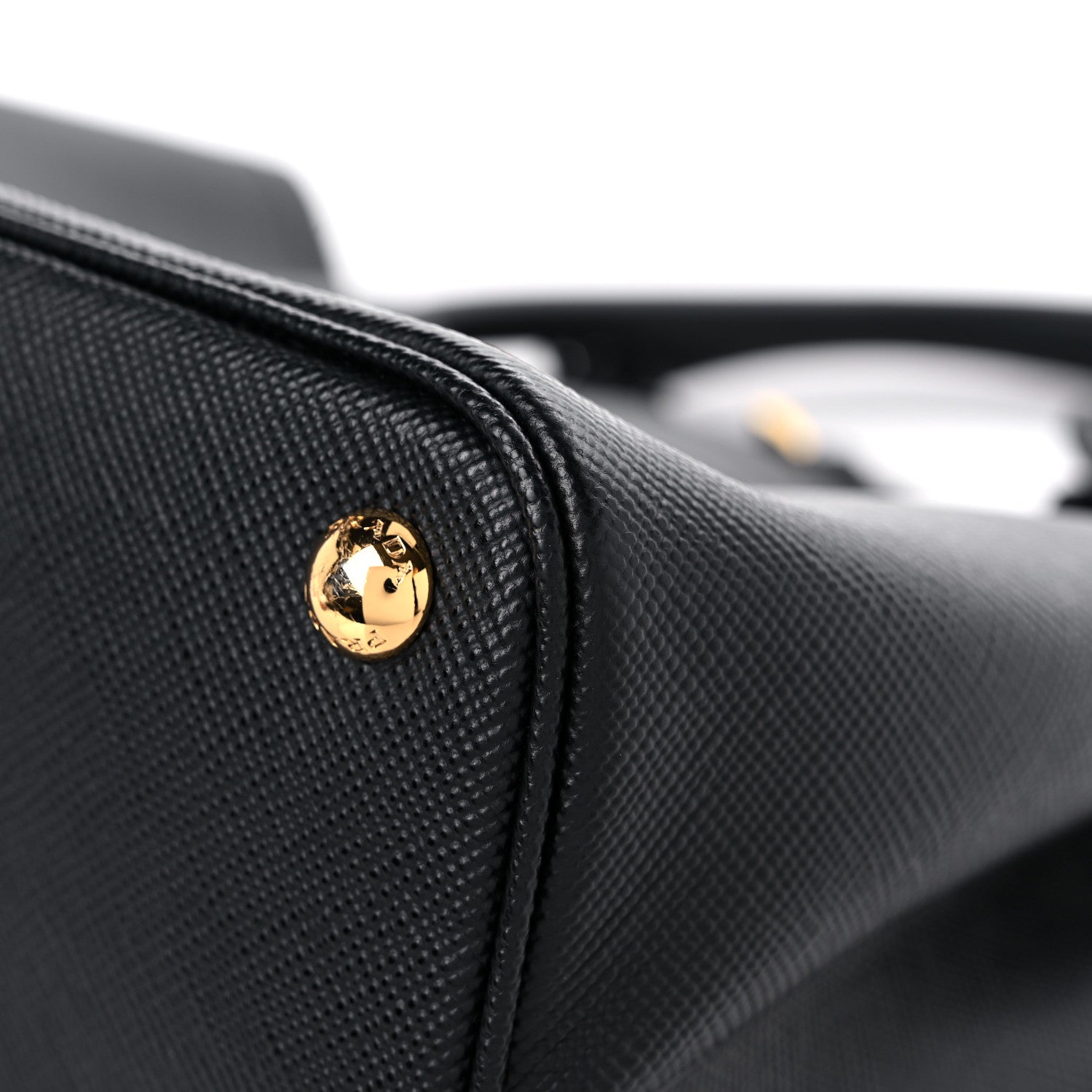 Prada Saffiano Cuir Medium Double Bag Black Fuoco 11 of 15