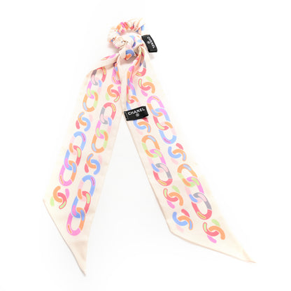 Chanel Silk CC Twilly Hair Tie White Multicolor 2 of 4