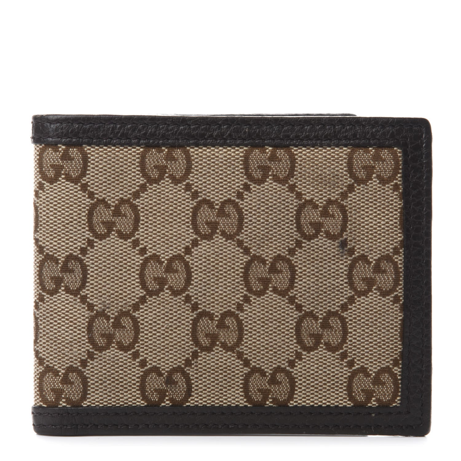 Gucci Monogram Bi-Fold Wallet Dark Brown 1 of 7