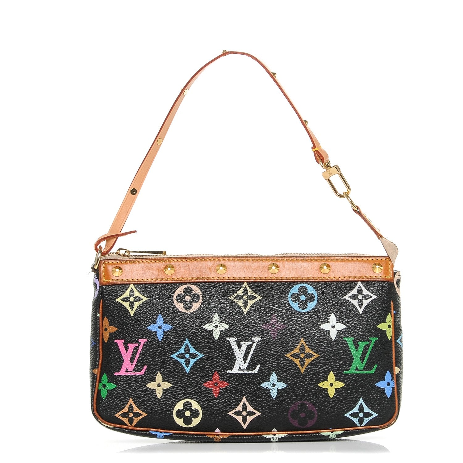 Louis Vuitton Monogram Multicolor Pochette Accessories Black 1 of 6