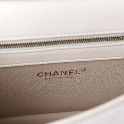 Chanel Lambskin Quilted Small Coco Lux Flap White 6 of 10