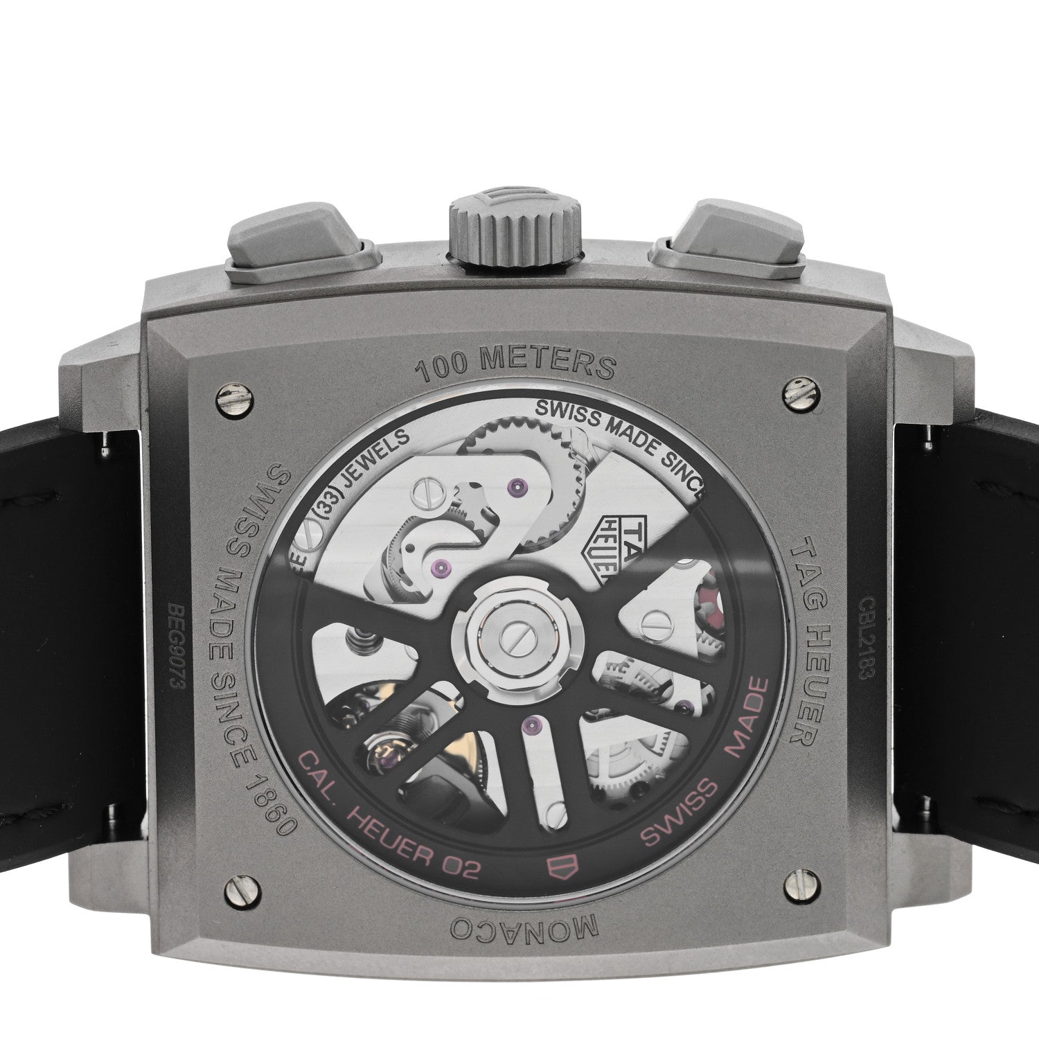 Tag Heuer Titanium Rubber 39mm Monaco Automatic Watch Black CBL2183 4 of 5