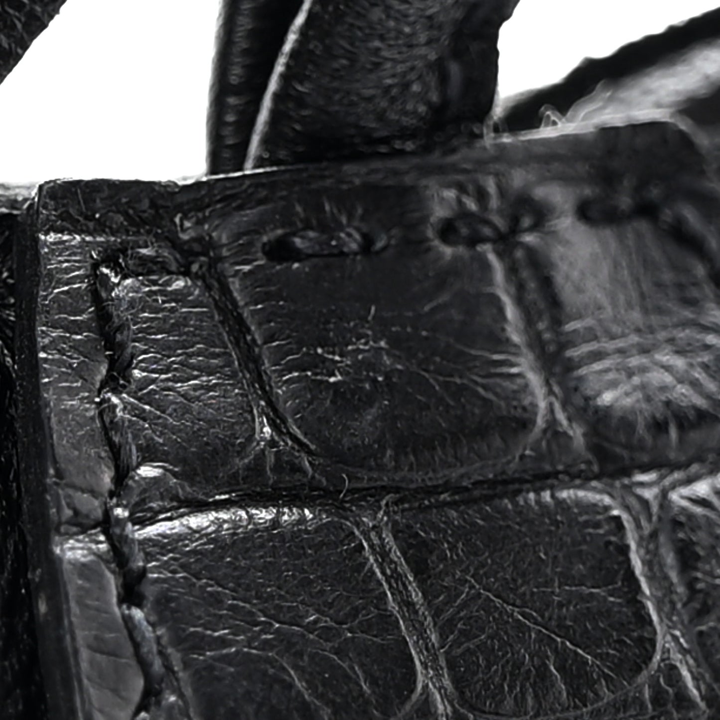 Milo Lambskin Matte Alligator Touch Grigri Rodeo Horse Bag Charm PM So Black