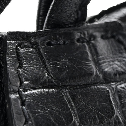 Hermes Milo Lambskin Matte Alligator Touch Grigri Rodeo Horse Bag Charm PM So Black 5 of 6