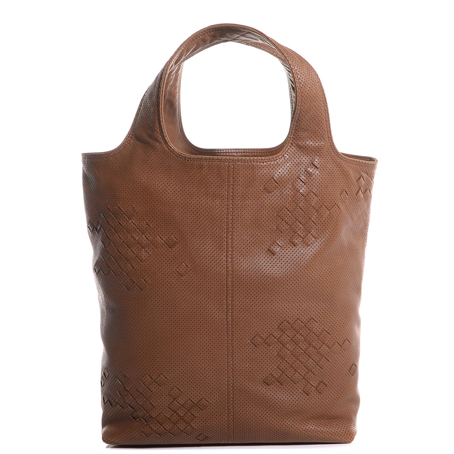 Nappa Intrecciato Perforated Regent Tote Noce