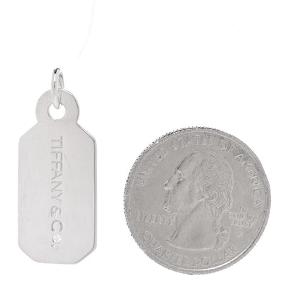 Tiffany Sterling Silver Diamond Price Tag Charm 2 of 4