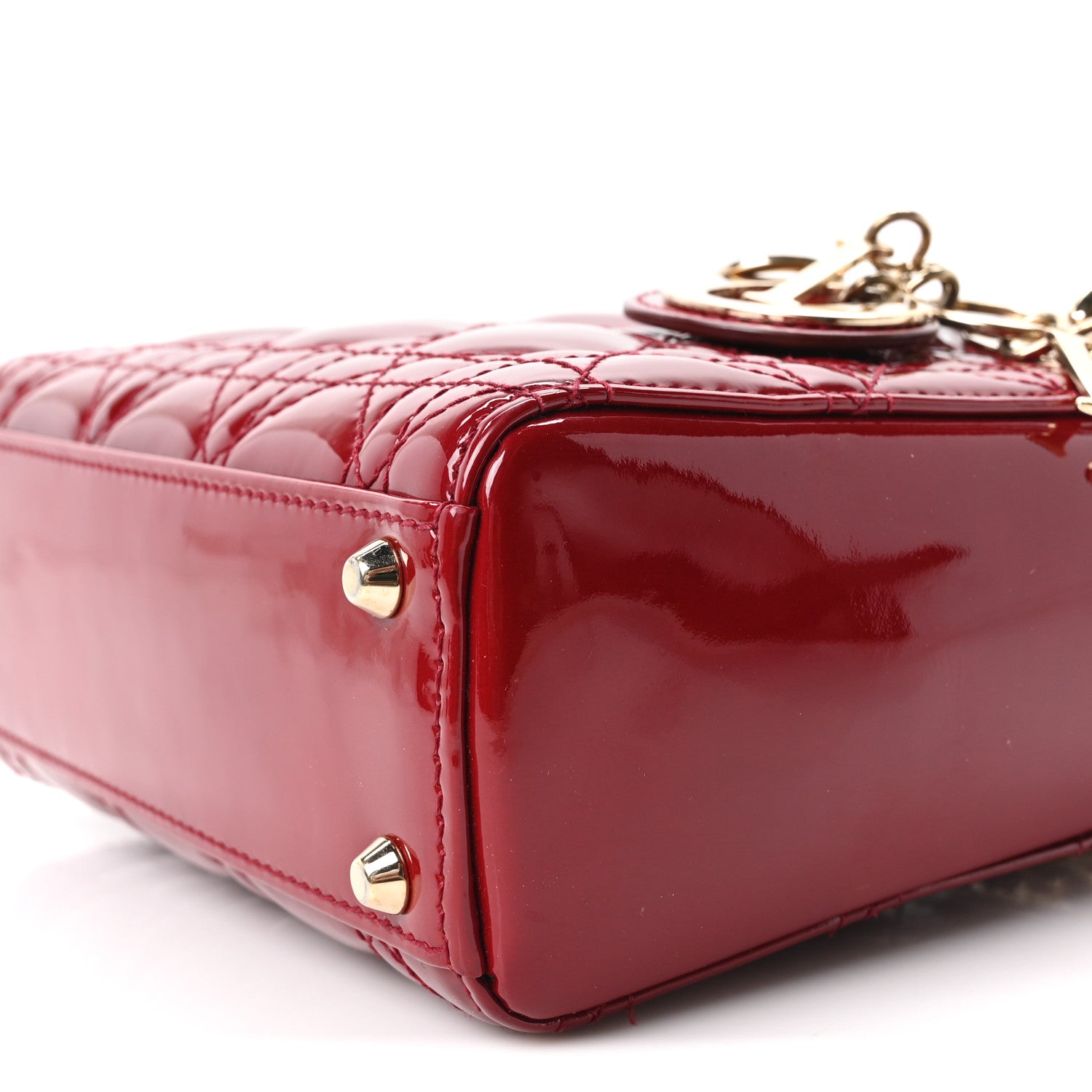 Christian Dior Patent Cannage Mini Lady Dior Red 10 of 10