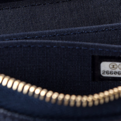 Chanel Caviar Braided Zip Around Coin Purse Navy 8 of 10