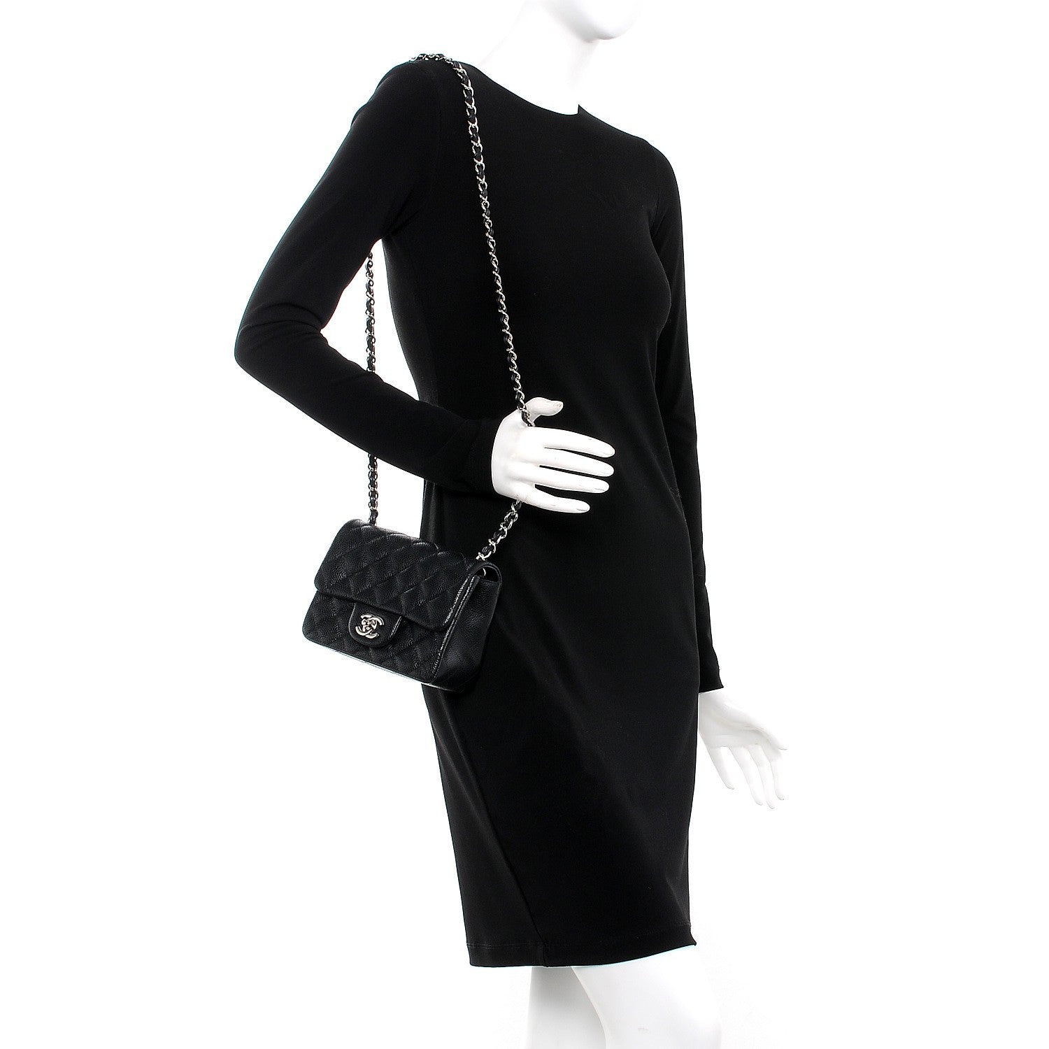Chanel Caviar Quilted Mini Square Flap Black 2 of 10