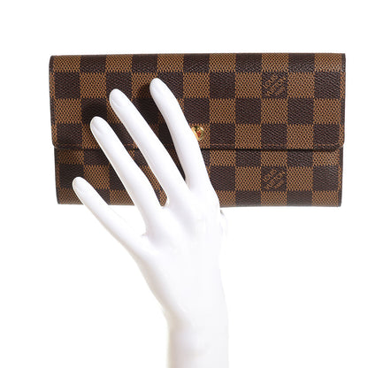 Louis Vuitton Damier Ebene Sarah Wallet 2 of 8