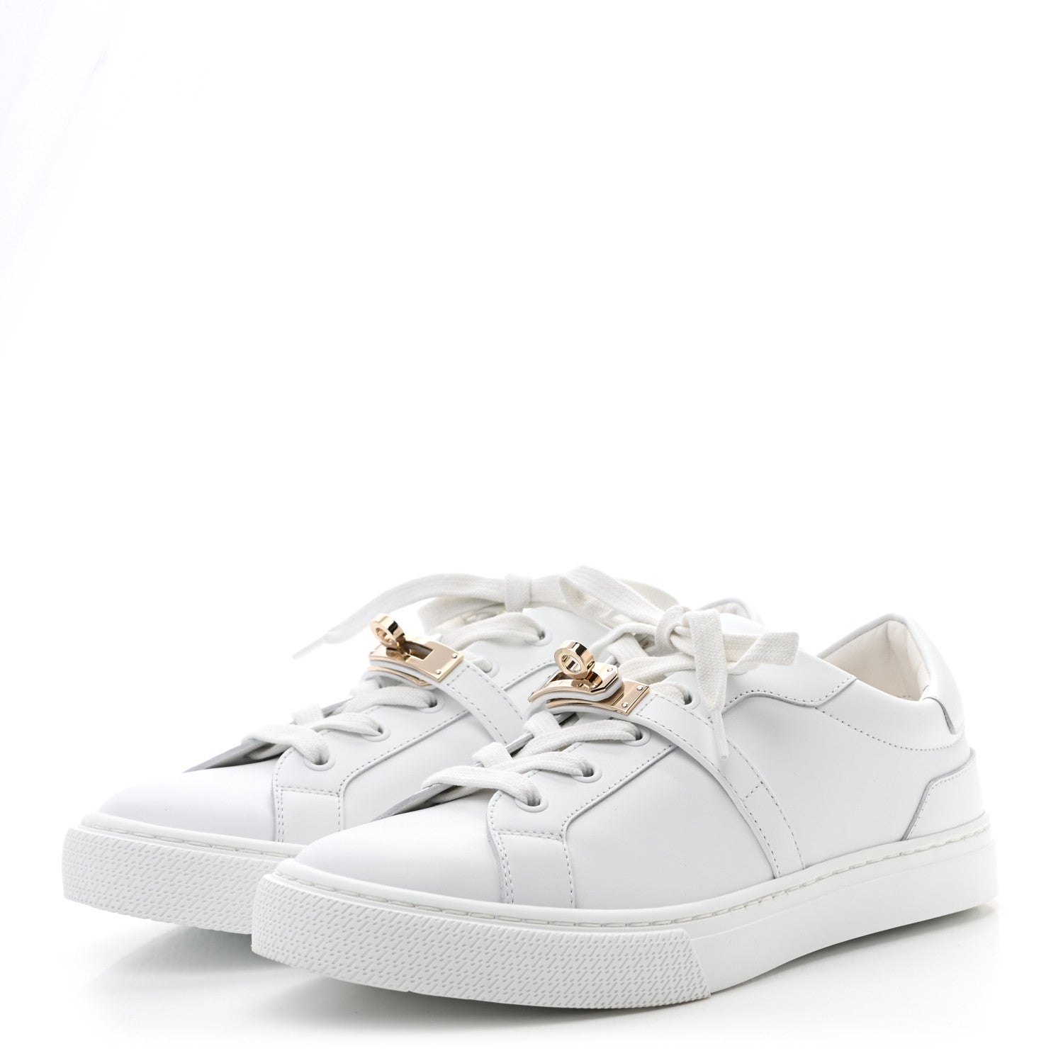 Hermes Calfskin Day Sneakers 38 White 3 of 9