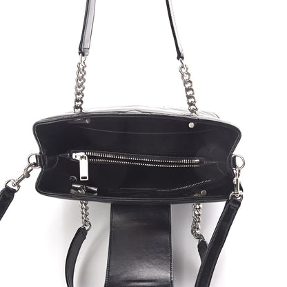 Saint Laurent Calfskin Y Quilted Monogram Small Loulou Shopper Black 5 of 10