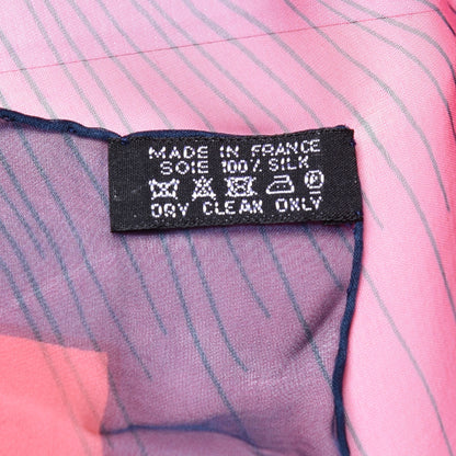 Hermes Silk Mousseline Etude Un Iris Arc Shawl 140 Marine Fuchsia Rouge 5 of 5