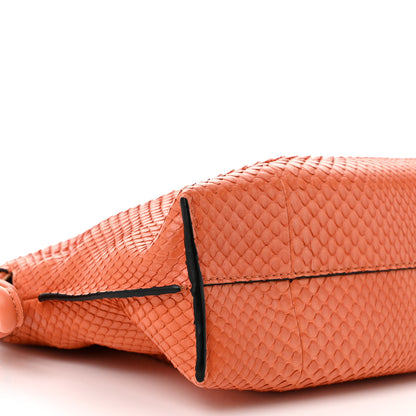 Loewe Snakeskin Flamenco Mini Knot Clutch Coral Reef 9 of 10