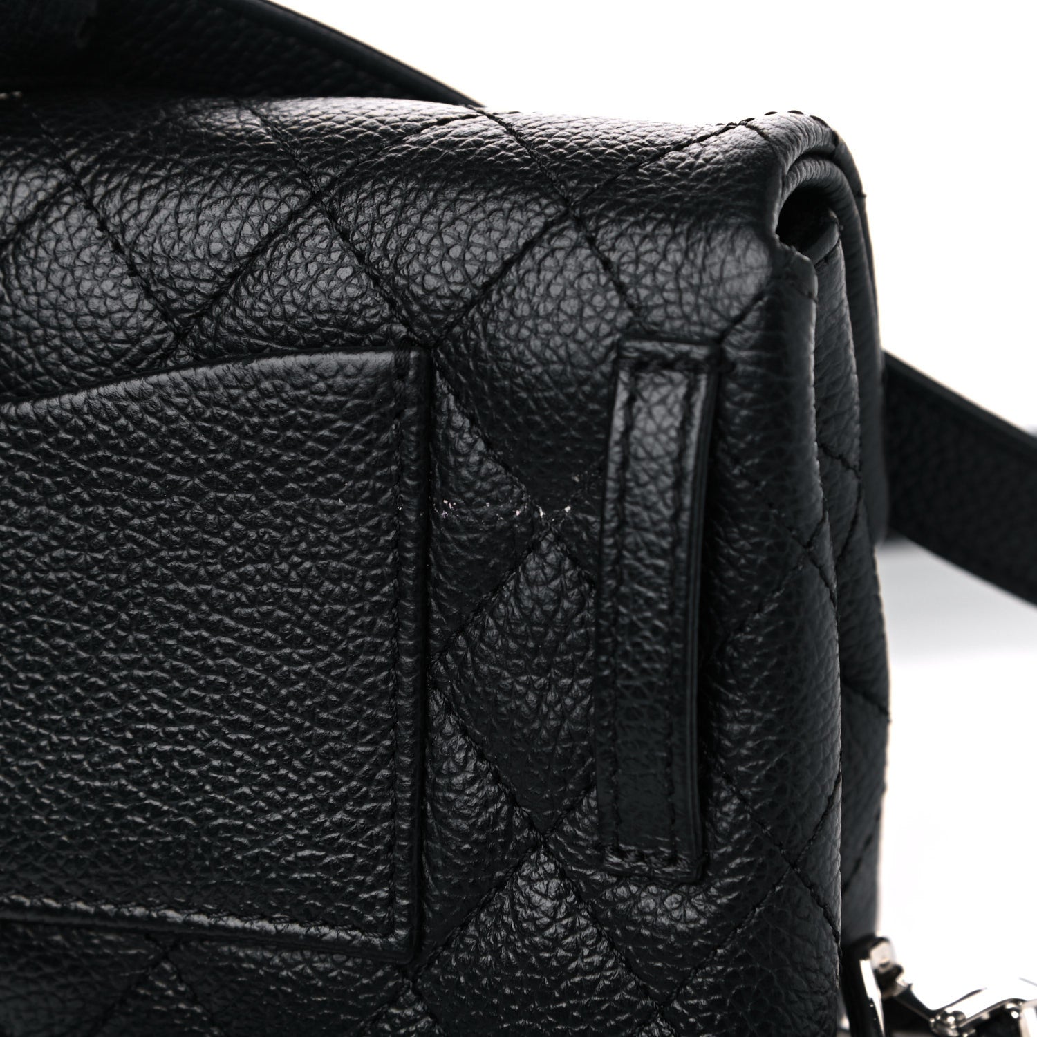 Chanel Grained Calfskin Quilted 2.55 Reissue Flap Belt Bag Clutch Black 17 of 17