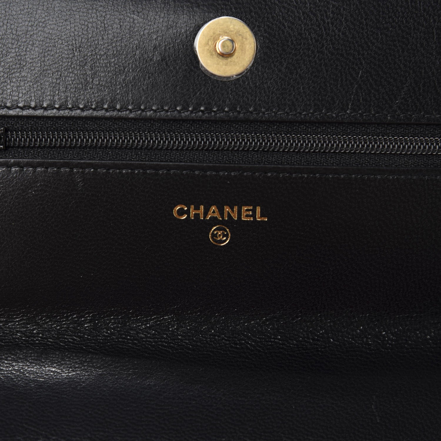 Chanel Lambskin Quilted 19 Wallet On Chain WOC Black 7 of 11