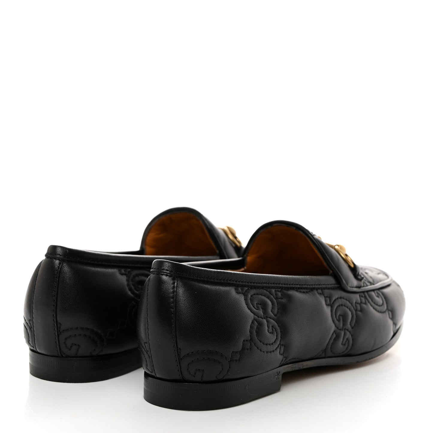 Nappa Charlotte GG Matelasse Womens Jordaan Loafers 35.5 Black