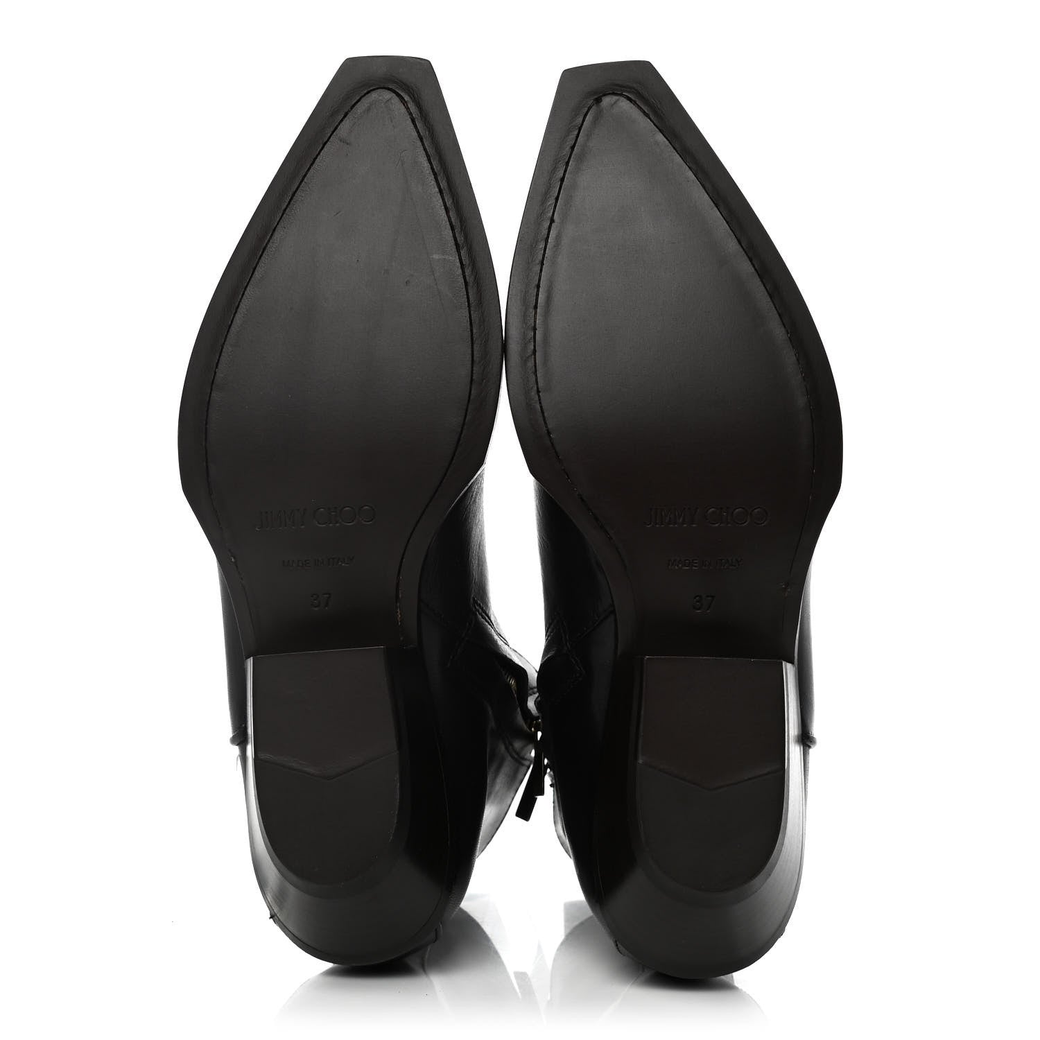 Jimmy Choo Calfskin Jun Ankle Boots 37 Black 5 of 8