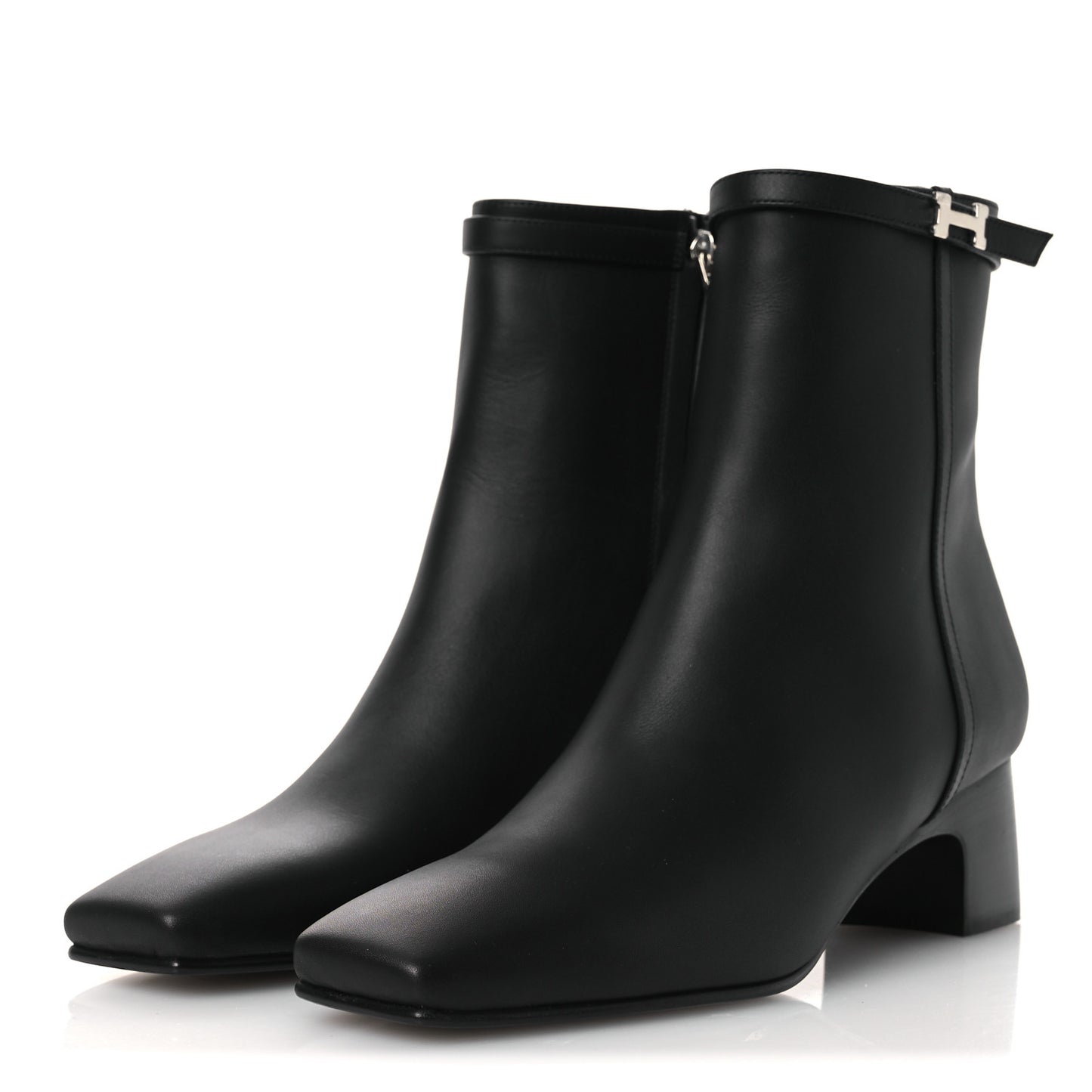 Calfskin Hommage Ankle Boots 37.5 Black