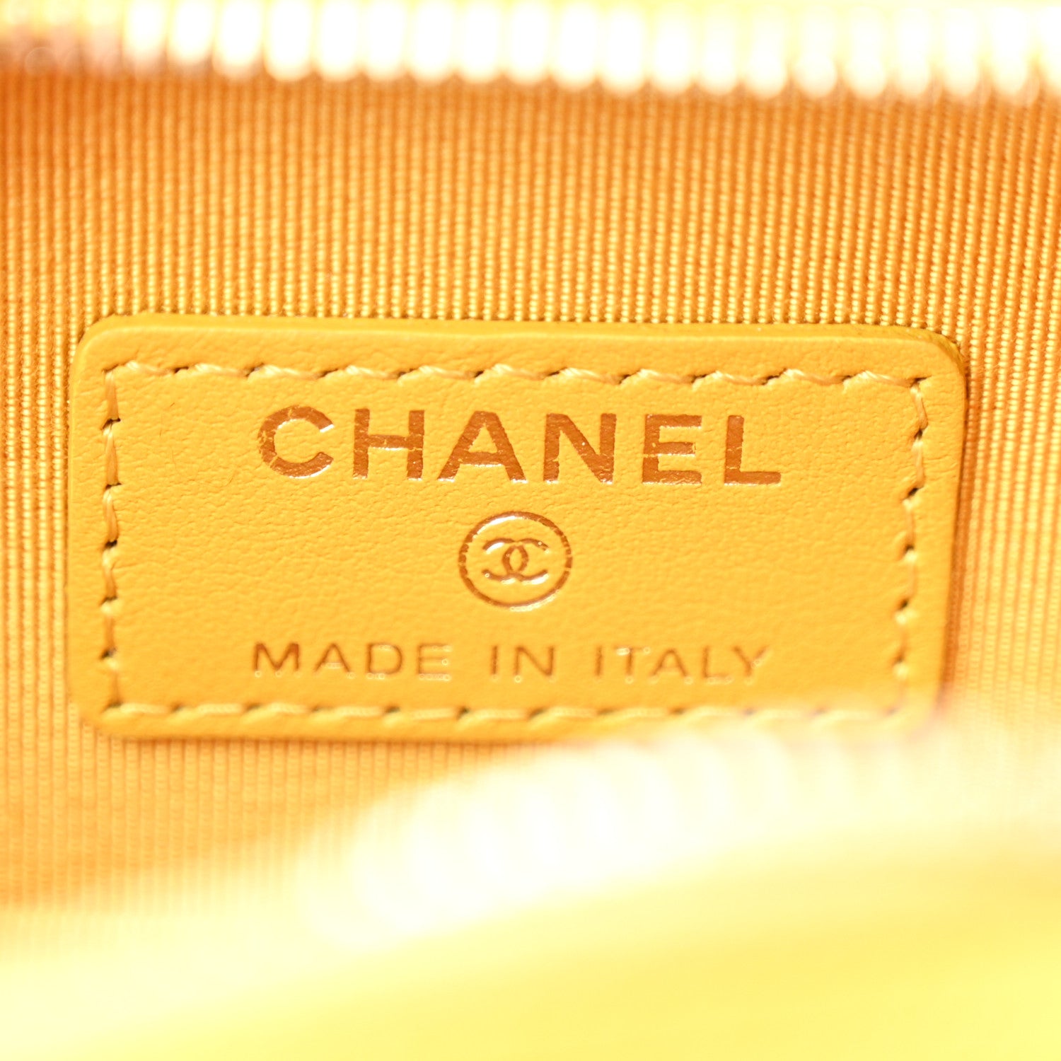 Chanel Caviar Quilted Phone Holder Wallet On Chain WOC Yellow 6 of 11