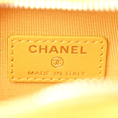 Chanel Caviar Quilted Phone Holder Wallet On Chain WOC Yellow 6 of 11