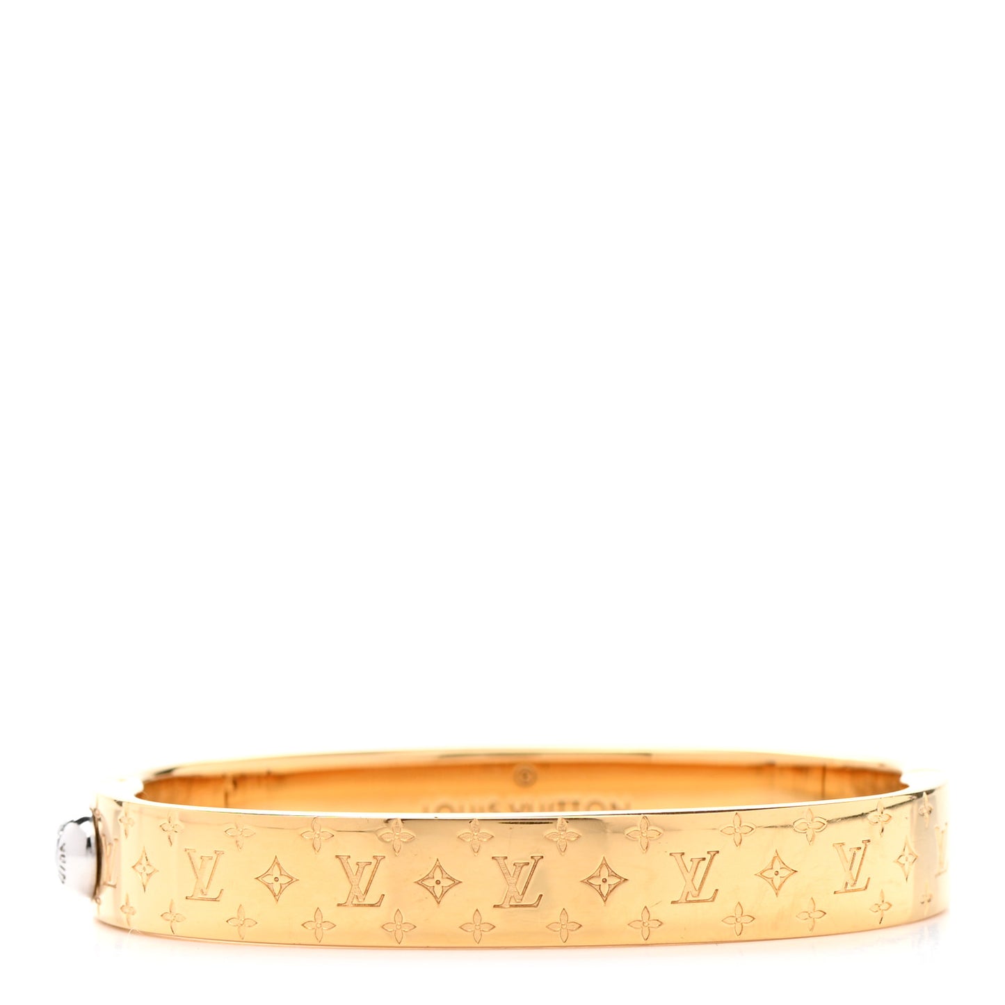 Brass Monogram Nanogram Cuff M Gold