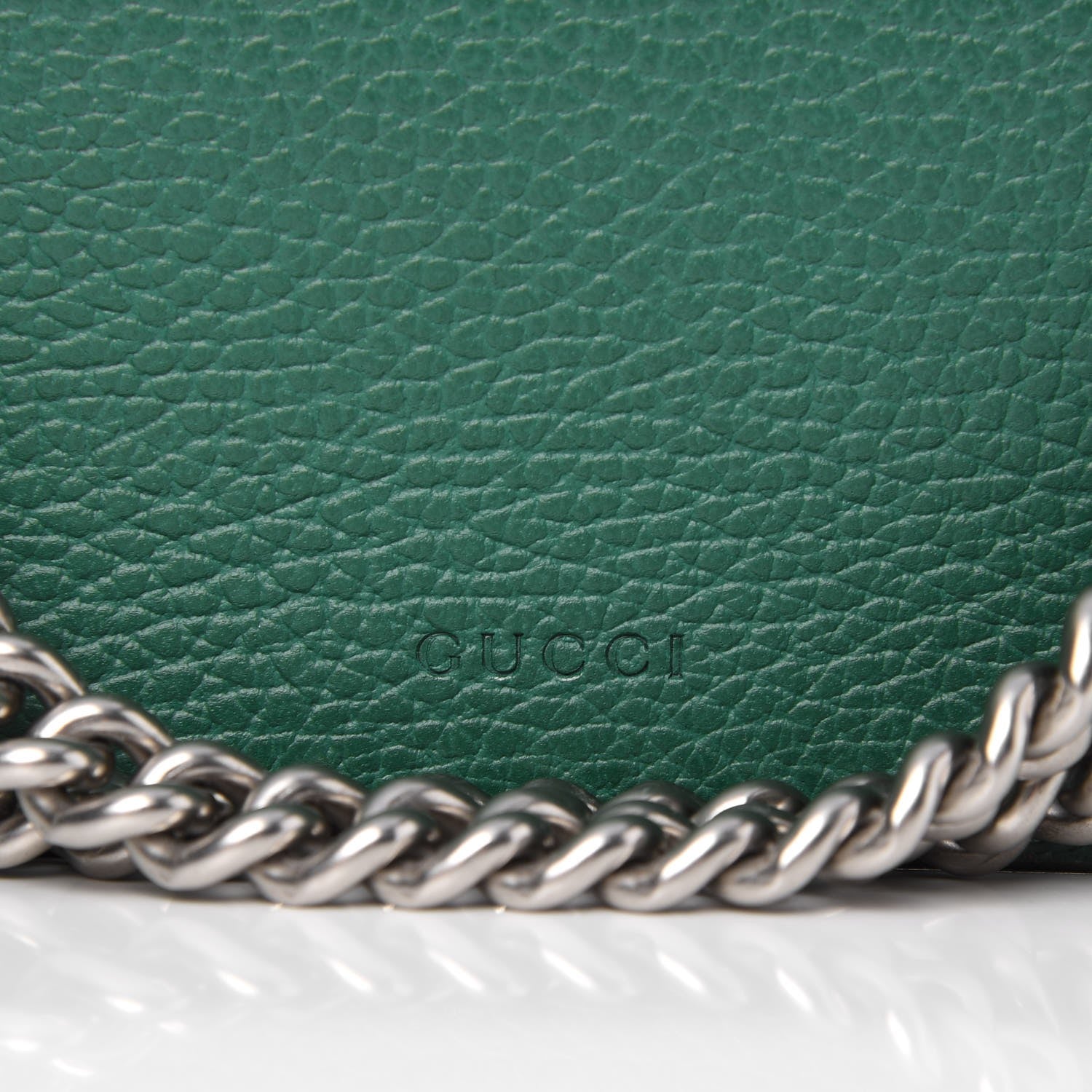 Gucci Pebbled Calfskin Small Dionysus Shoulder Bag Emerald 8 of 8